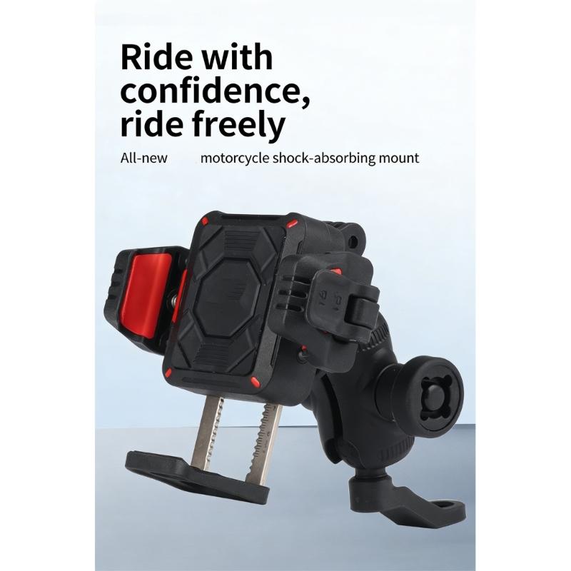 Shockproof Bike Phone Mount Support Rack For Ebikes And Motorcycles Handlebar Navigation For Smartphones Up To 90mm Wide