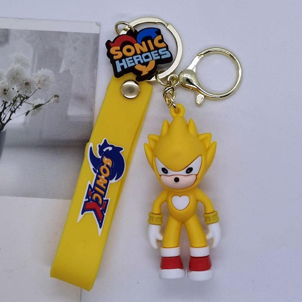 Creative Cartoon Super Mouse Sonic Doll Keychain Couple Bag Car Keychain Accessories Gift Anime Cartoon Frind Kawaii Cute