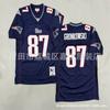 Retro American Football Jersey Mens Cotton T-Shirt Vintage Team Patriot 12 24 28 Short Sleeve Fall