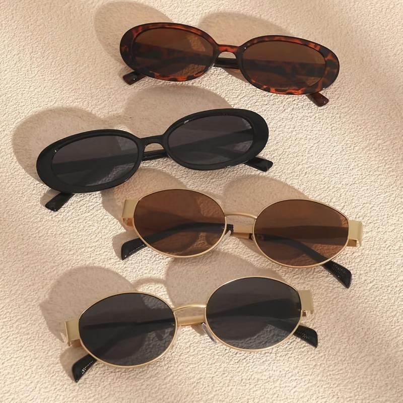 

4pcs Sunglasses Small Oval Frame Classic Retro Men s and Women s Sunglasses Simple Street Photography Fashion Glasses
