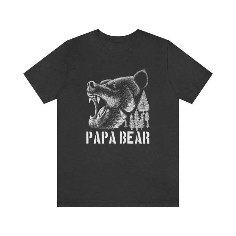 2025 Bigsize Retro Style Papa Bear Tshirt for Men Gift for Dad Graphic Tee Gift for Men Shirt Animal T-shirt Gifts Tees Top Kids
