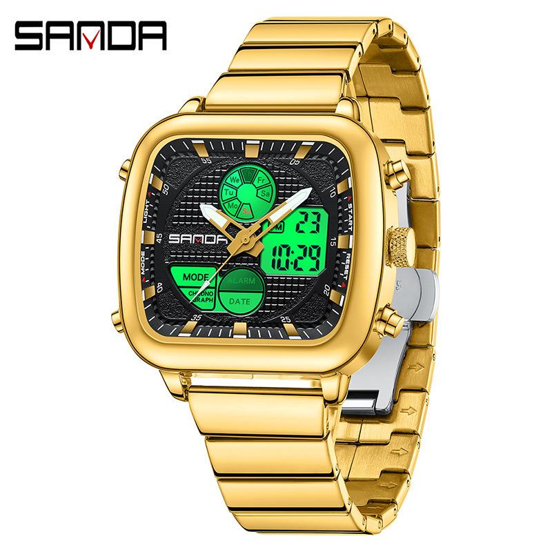 Sanda Men'S Watch Fashion Waterproof Luminous Outdoor Sports Electronic Watch Personalized Watch