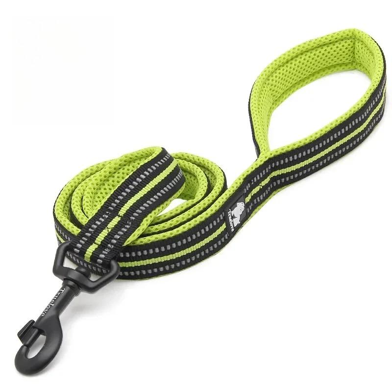 Soft Reflective Nylon Mesh Padded Dog Leash TLL2112 200cm Pet Walking Training Lead for Puppy Dogs Cats 11 Colors