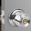 Home  Armored Door Handle With Lock For Room Accessories Stainless Steel Knobs Safety Round Entrance Bedrooms Doorknob Articles