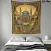 Muslim Wall Tapestry Aesthetic Wall Hanging Printed Fabric Blanket Decorative Tapestries for Bedroom Living Room Home Decor