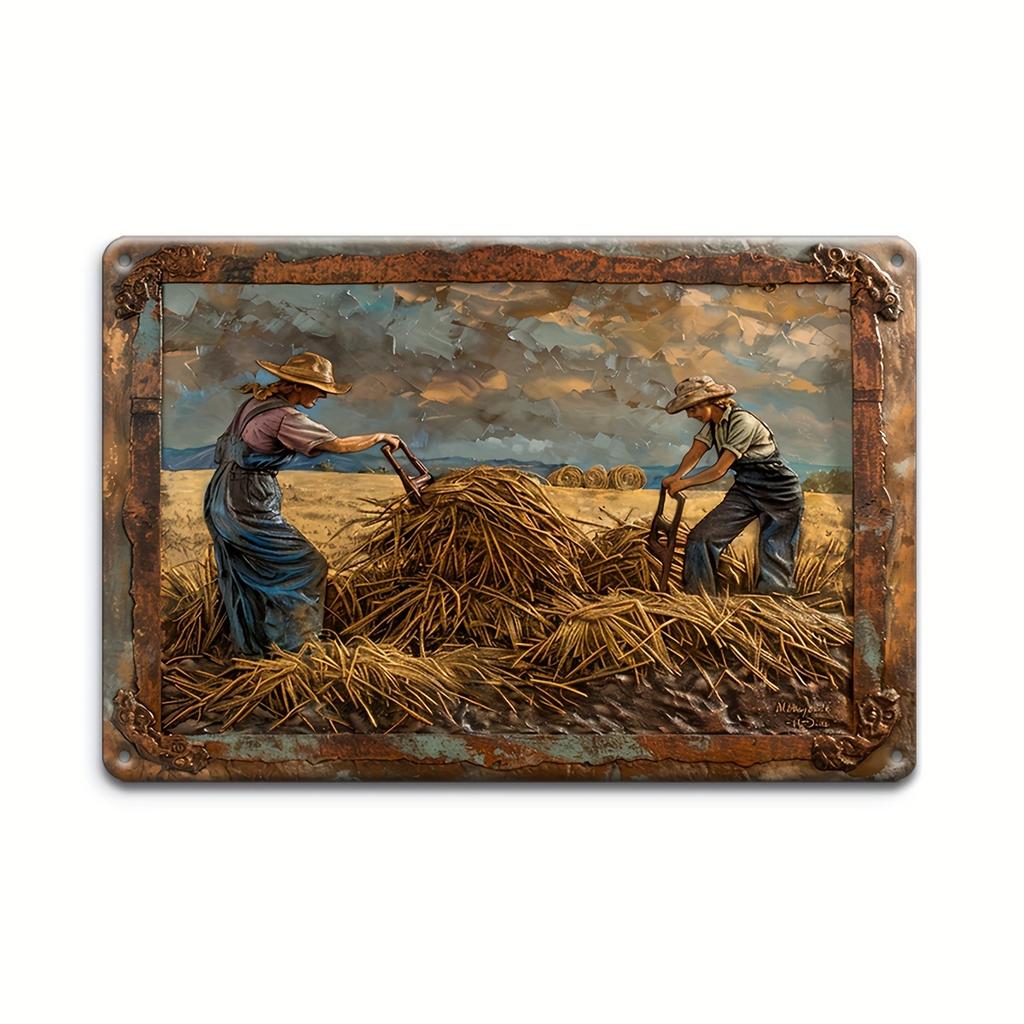 Vintage 3D Vegetables and Fruits Metal Tin Sign Plaque Decorative Plates for Farm Club Man Cave Bar Home Hotel Cafe Wall Decor