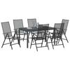 Garden Dining Set 7 pcs Anthracite Powder Coated Steel