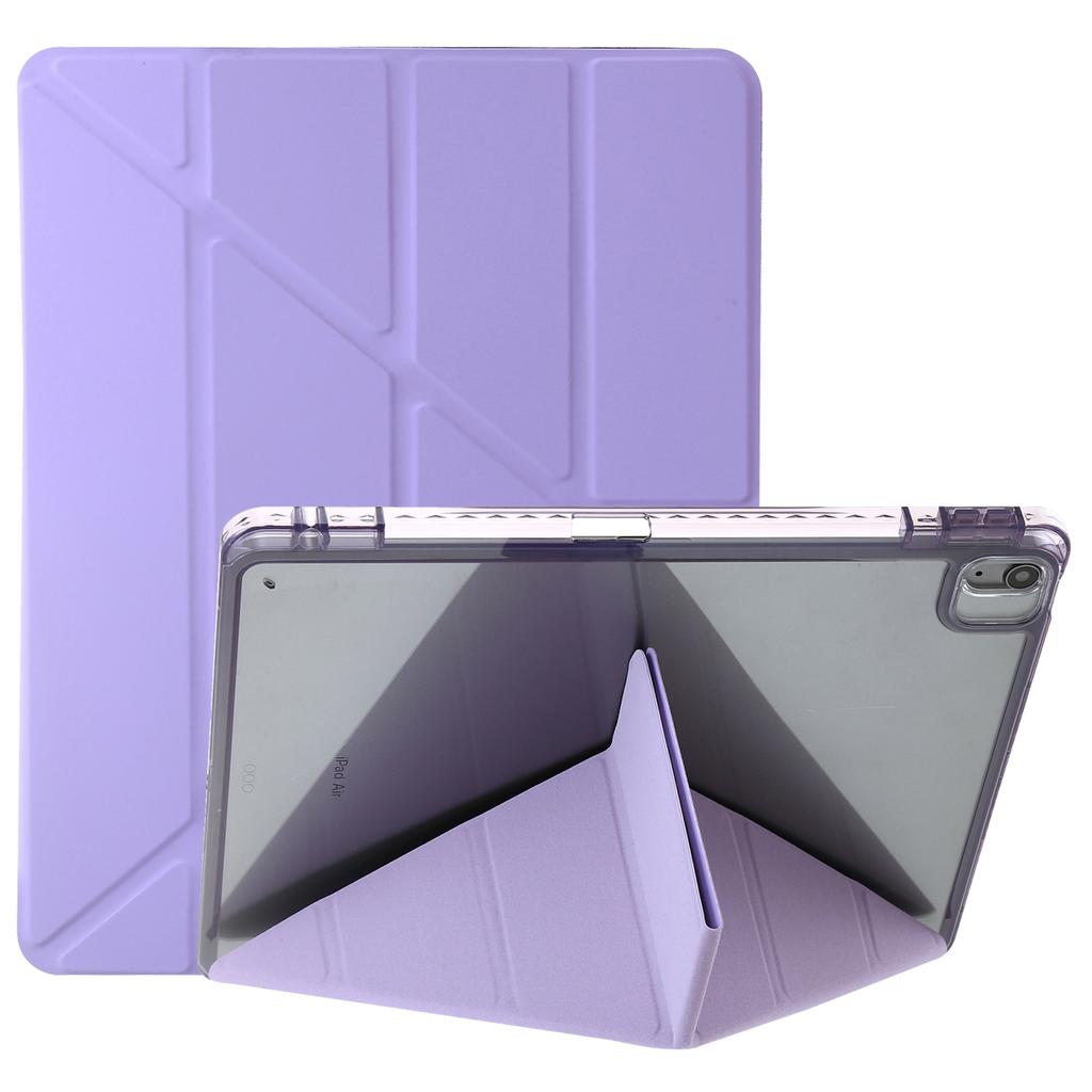 Pro iPad Air 13 (2025)/(2024) Pouzdro PU Kůže Origami Stojan Průhledný Kryt na Tablet