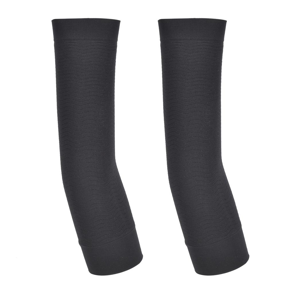 

A Pair Black Nylon Breathable Sweat Absorption Slim Arm Shaper Sleeve for Sports Running Yoga