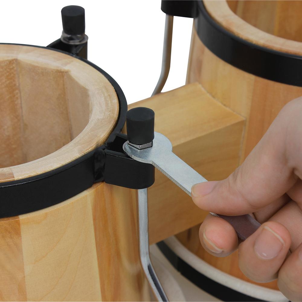 M MBAT Wooden Bongo Drum High Quality Percussion Instrument 6 Inch African Tambourine With Wrench Music Accessories Rhythm Gift
