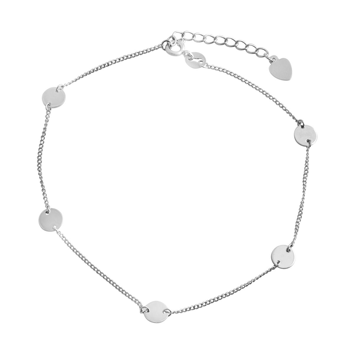 

Срібний браслет на ногу без каміння (2079415) 2326