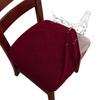 4/6 Pieces, Elastic Lace Up Dining Chair Seat Cover, Thick and Warm, Removable and Washable, Waterproof, Oil Resistant, Anti Slip, Solid Color