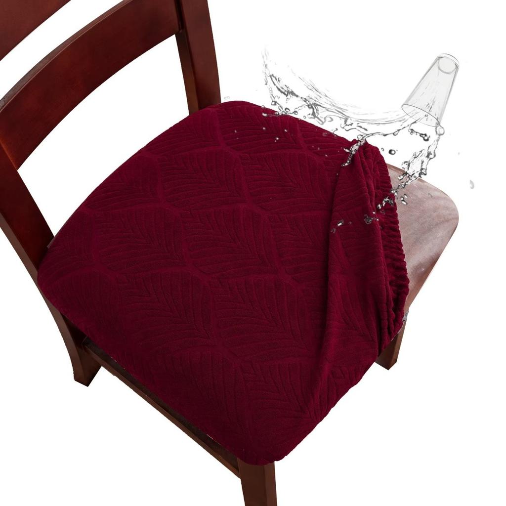 4/6 Pieces, Elastic Lace Up Dining Chair Seat Cover, Thick and Warm, Removable and Washable, Waterproof, Oil Resistant, Anti Slip, Solid Color