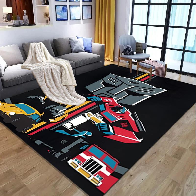 Transformers Pattern Rug, Indoor/Outdoor Mat, for Picnic, Gameroom, Bedroom, Office, Living Room, Home Decor Carpet, Birthday Gift