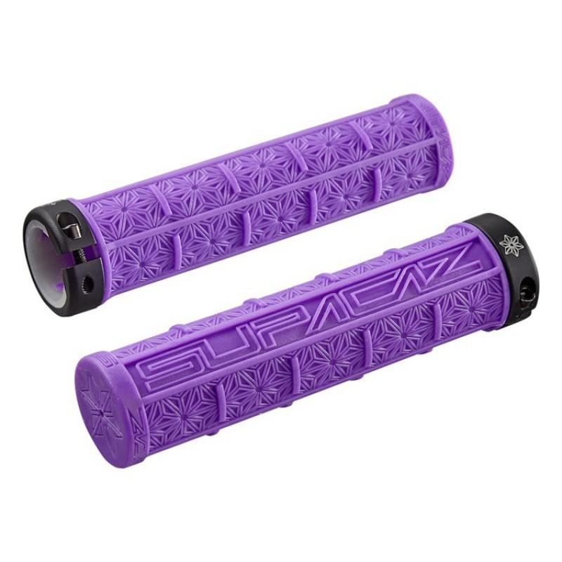 Supacaz Chrysanthemum Handlebar Grips Mountain Bike Silicone Shock Absorbing Lock-on Grip Set