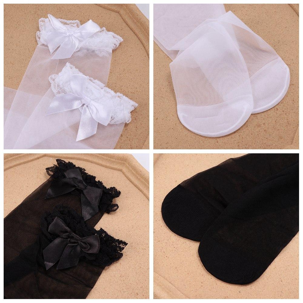Sexy Sexy Long Socks Nylon Knee Thigh High Socks High Elasticity Women Lace Bow Stockings Women