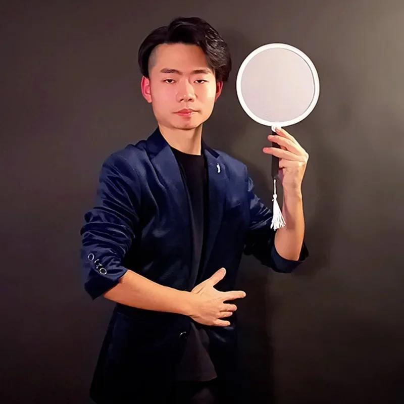 

Appearing Round Fan Magia Instant Fan Production Magic Tricks Stage Close Up Illusion Gimmick Mentalism Professional Magician белый