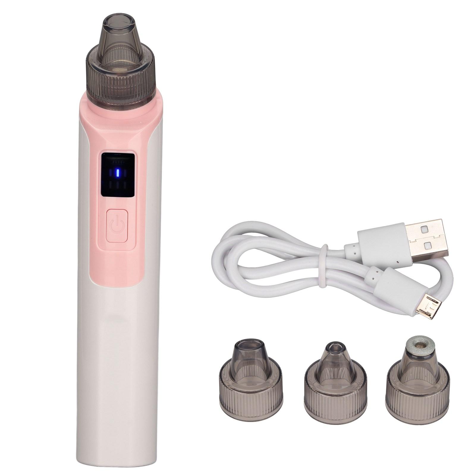 

Пылесос для удаления черных точек, 4 всасывающие головки, 6 прочных механизмов, машина для очистки пор лица Pink