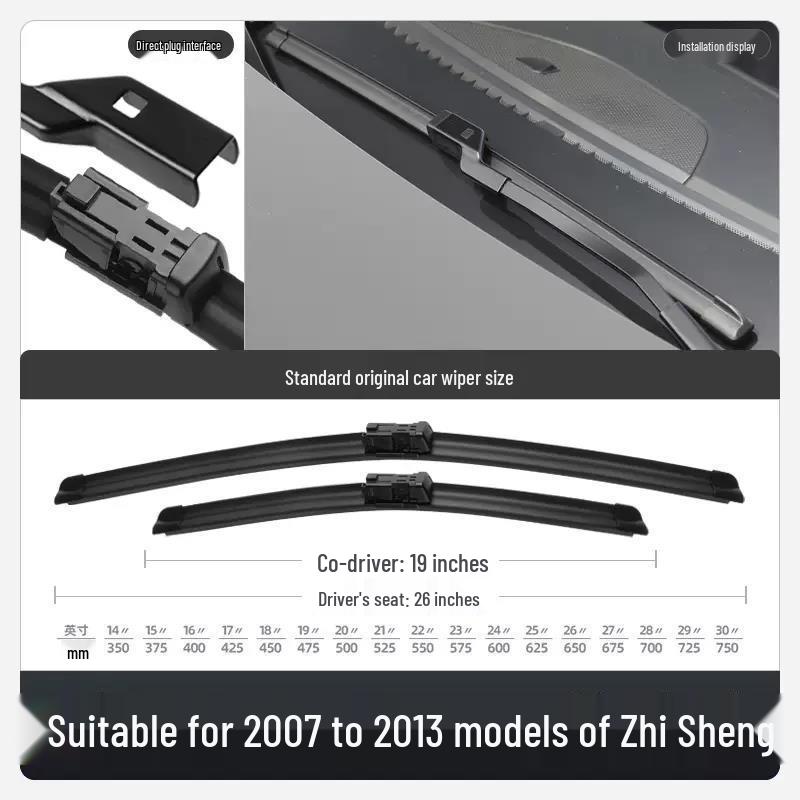 Compatible Silent Wiper Blades for Li Auto L9: Frameless Front and Rear Rubber Strip Accessories