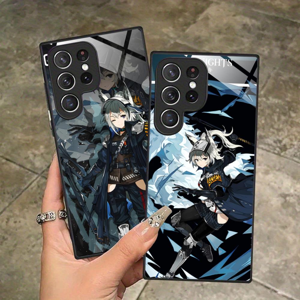 Arknights Grani Glas-Handyhülle für Samsung Galaxy A56 55 54 53 52 51 36 35 34 23 16 15 5G, farbenfrohe Hülle