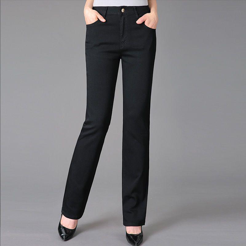 

Women s High-Waist Stretch White Jeans - Straight Leg, Loose Fit, Plus Size, Casual Spring/Autumn Pants. Size 27: 95-104 jin