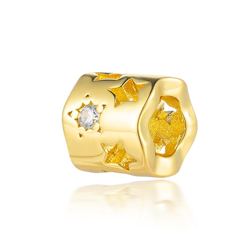 

Блестящие Позолоченные Шармы-Подвески Подходят к Серебряному Браслету-Змее Ожерелью Для DIY Украшений Подарок Женщине