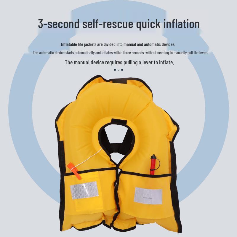 High Buoyancy Portable Inflatable Life Jacket for Marine and Fishing