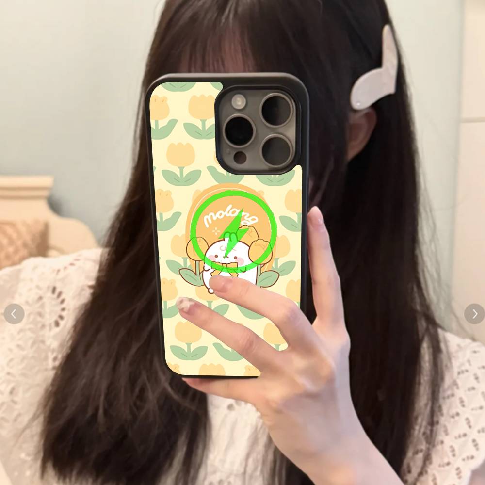Kawaii Cute Rabbit M-MolangS Anime Magnetic For Magsafe Phone Case For IPhone 17 Air 16 Pro Max 15 14 13 12 11 Protective Cover