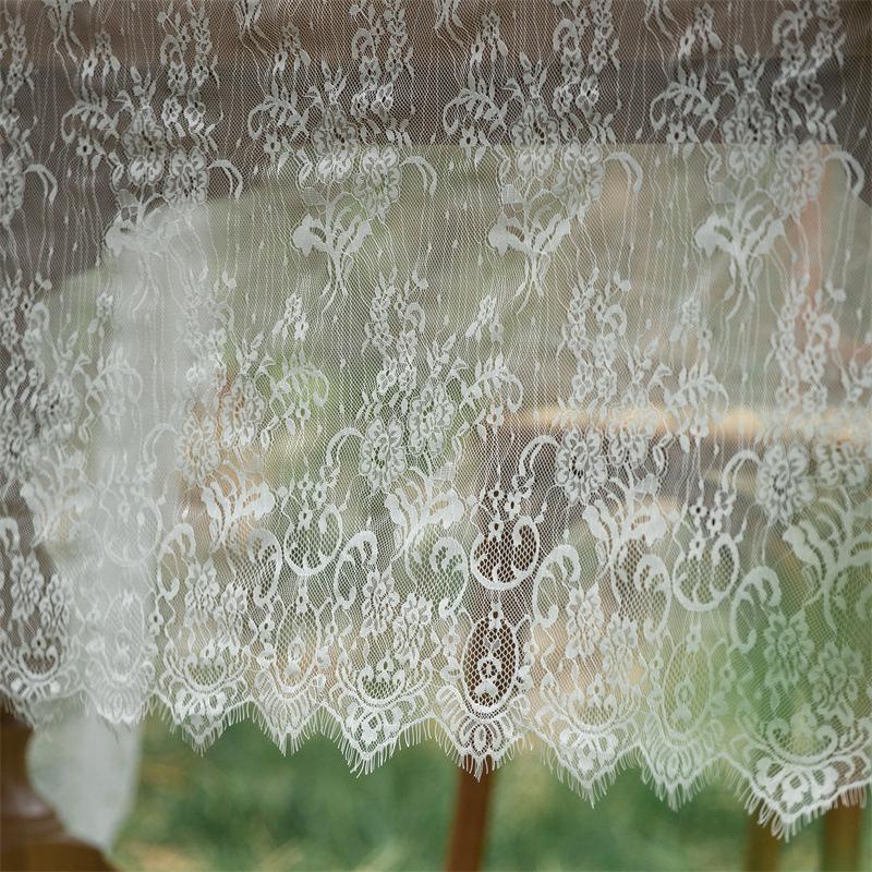 Wedding White Lace Tablecloth Vintage Reception Table Cloth for Wedding Decor Boho Party Valentine's Day Tablecloth