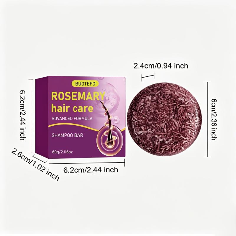 Shampoo Solido 3 in 1 Rosmarino Potente Detergente Controllo Sebo Volumizzante 60g, Schiuma Ricca, Deterge Profondamente il Cuoio Capelluto, Si Prende Cura dei Capelli, Rinforza le Radici dei Capelli