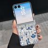Hinged Magnetic Phone Case For Samsung Z FlIP 7 FE 6 5 Ocean Fish Whale Print Clear Hard PC Folding Phone Cover For Galaxy Z Flip7 Flip6 Flip5