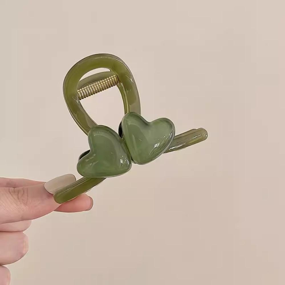 Headwear Heart Shark Clip Korean Style Resin Shark Clip Hair Accessories Love Hair Claw  Girl