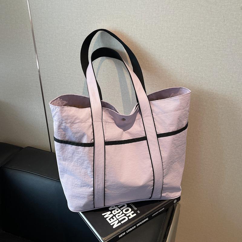 New large-capacity bag women's simple shoulder bag casual handbag college students commuting tote bag