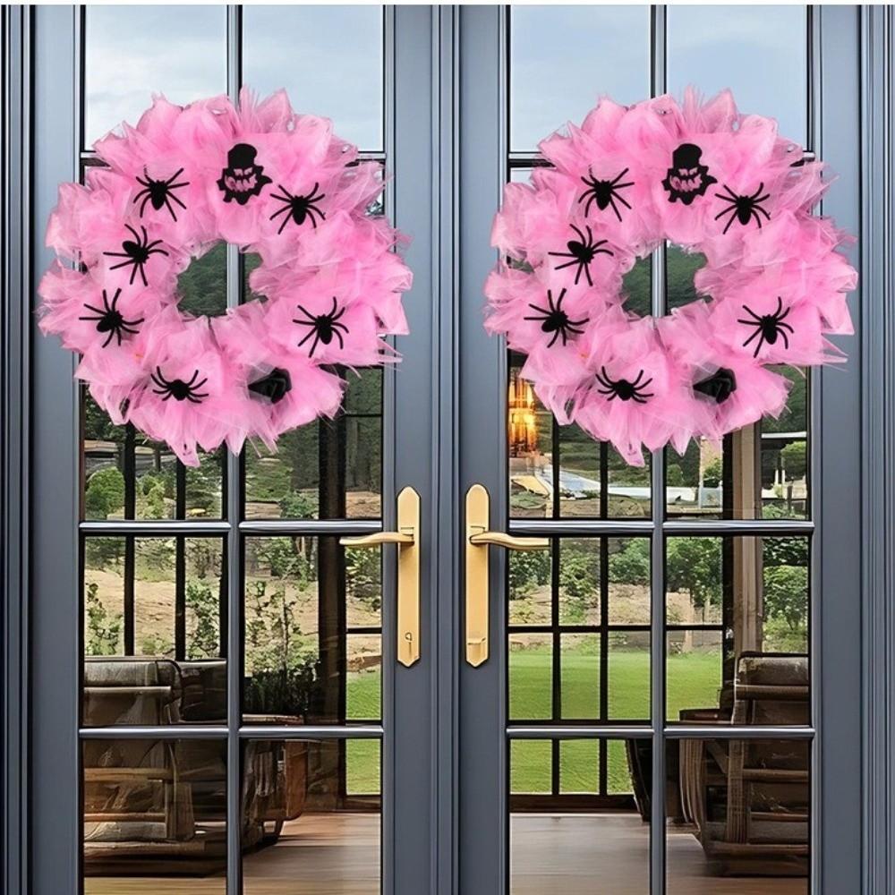 Mesh Halloween Decorations 16.9inch Door Garland Hanging New Halloween Spider Garland  Party