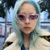 NeoRetro 20300 Hässliche Sonnenbrille C3 Spiegel Lila