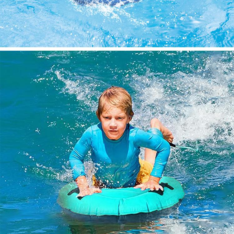 Eco-Friendly Children's Inflatable Surfboard: Thickened PVC Floating Board with Handle for Summer Water Play.