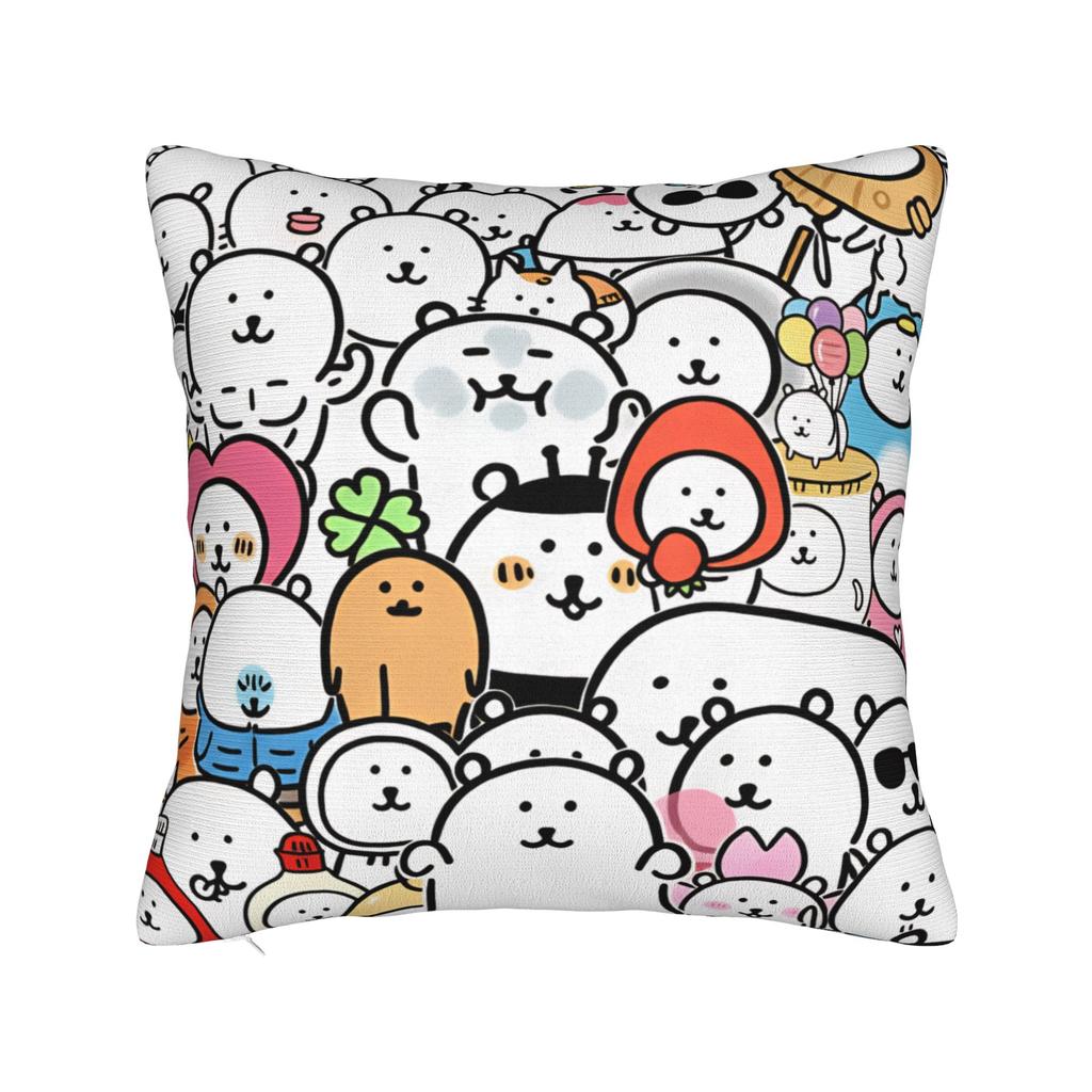 Pillow Case Joke Bear Print Pillow Cover For Office Car Home Decor Kawaii Pillowcases