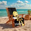 Personalized Customized Proof Beach Towel with Maya the Bee Pattern - Soft, Absorbent,quick-drying,perfect Swimming,camping&bathing