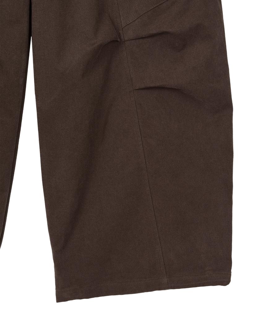 Dandel Dd Studded Pin-Tuck Cargo Pants (Brown)