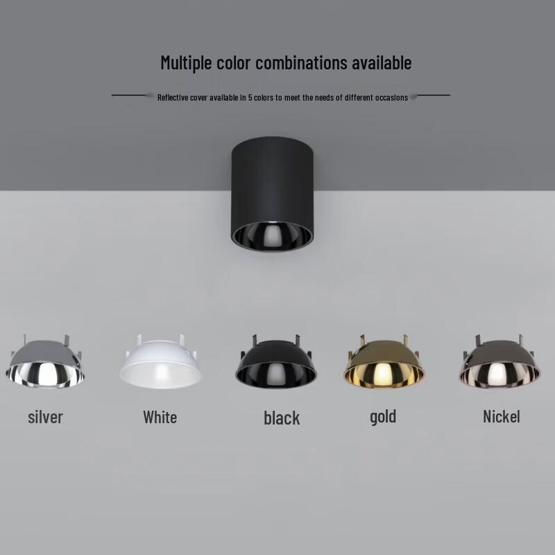 oeny 50W 6000K Black Surface Mount Waterproof LED Spotlight