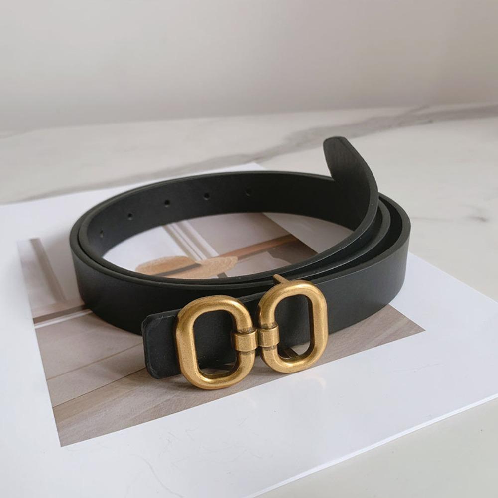 Stylish Adjustable Women s Belt PU Leather Alloy Buckle Fashion Buckle Belt High Quality Waist Strap Casual Wear чёрный