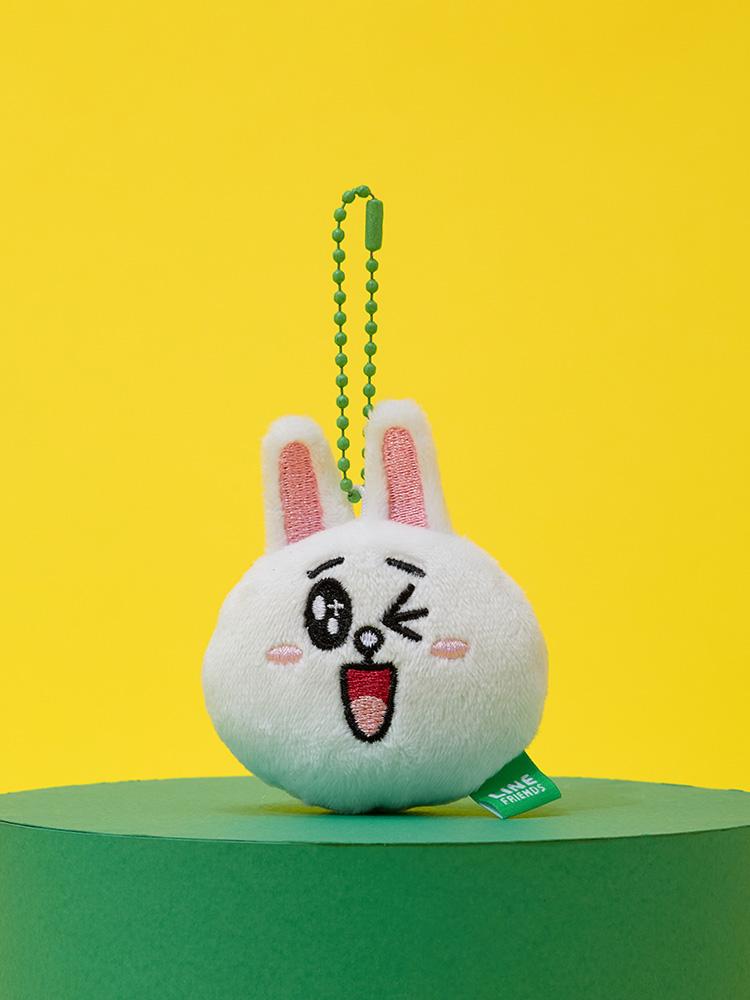 LINE FRIENDS Cony Original Plush Face Keyring Charm