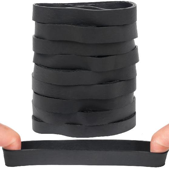 HAIDIBAO-Rubber Bands 40 Pcs size#105 Big black rubber band large Elastic Band rubber bands office supplies Heavy Duty wide Strong Elastic bands