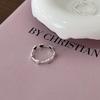 Yinruitai S925 Sterling Silver Korean Heart Design Thin Band Ring for Women