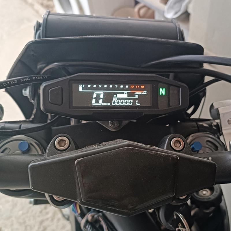 LED Digital Colored Display Tacho Hour Meter Gauge HighDefinition  Engine Inductive Speedometer for Motorcycle