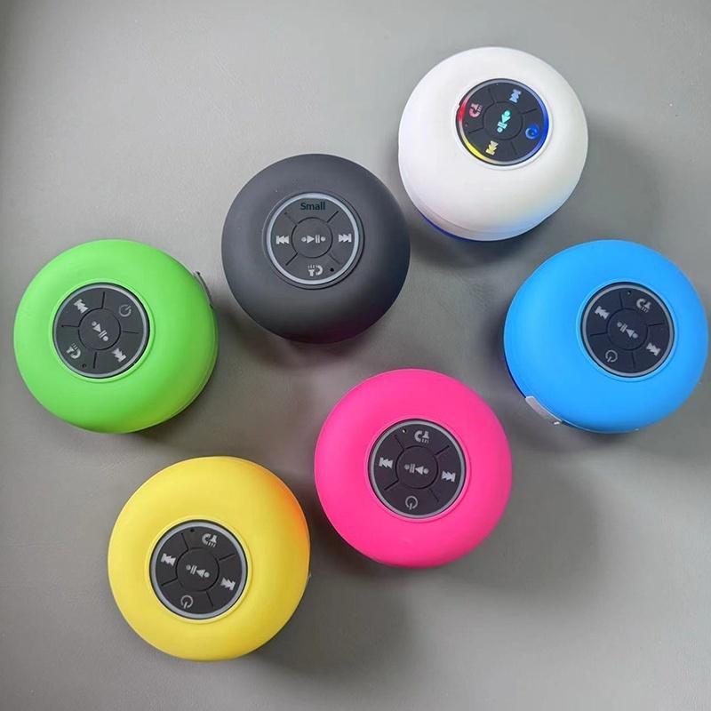 Loudspeaker Bluetooth Speaker Mini Shower Subwoofer Waterproof Handsfree With Suction Cup Mic For Bathroom Pool Beach Car Phone