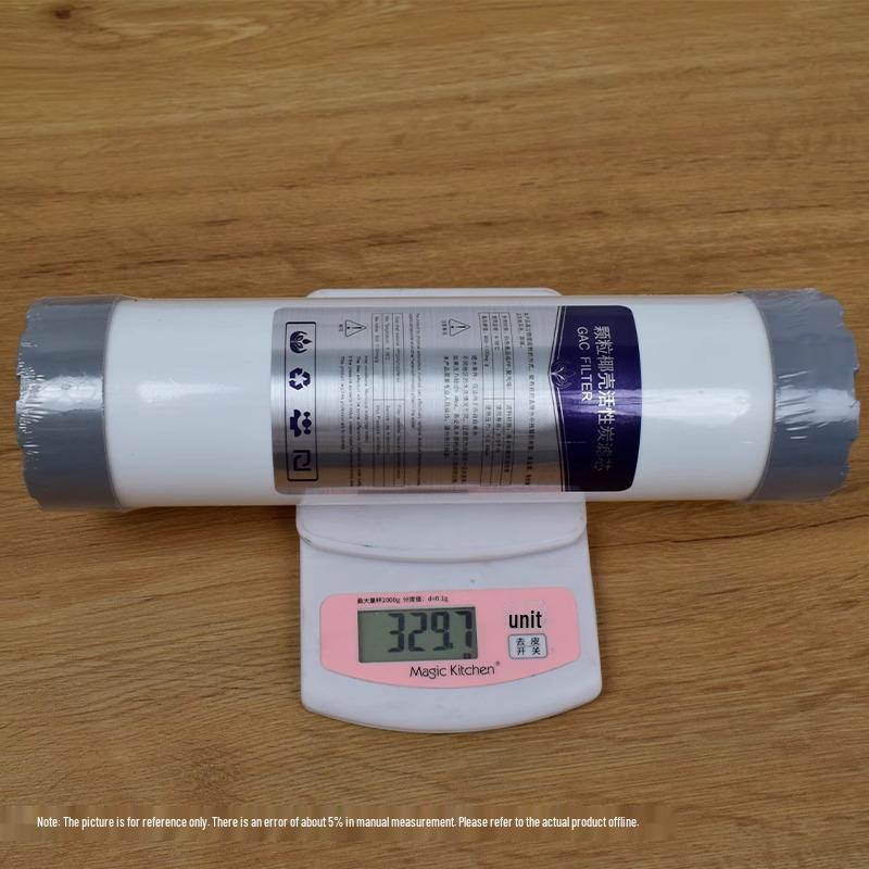 10" Granular Activated Carbon Water Purifier Filter Element - 1100 Iodine Value, UDF Core.