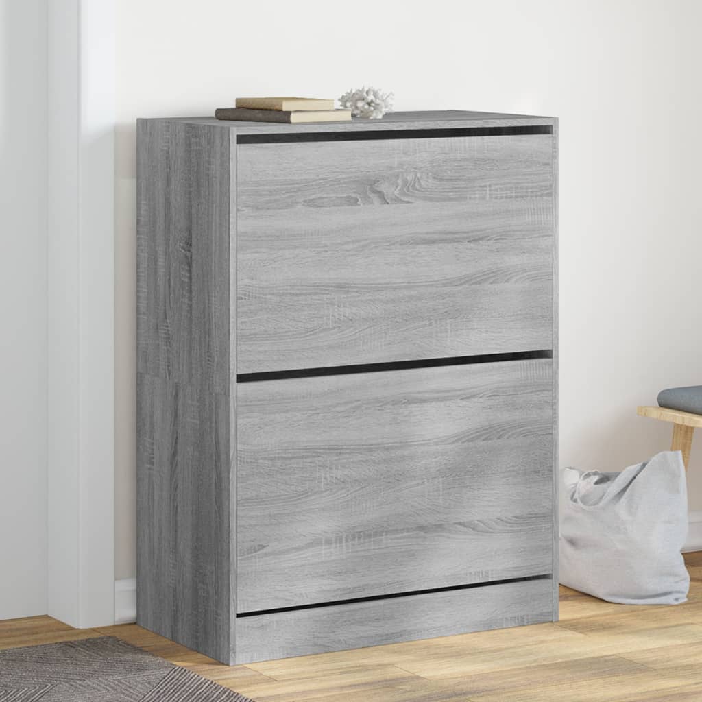 Shoe Cabinet with 2 Doors Grey Sonoma 80 x 42 x 108 cm