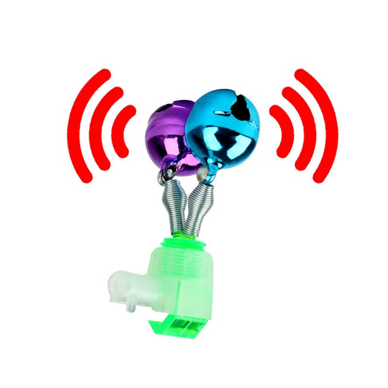 10 peças de clipe de sino de pesca de plástico alarme de vara de pesca com alarmes duplos