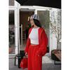 Damen Kapuzen-Reißverschluss Sportbekleidungsset Mit Kordelzug Hose Lässiges Streetwear Outfit Herbst